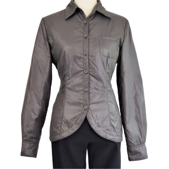 Armani Collezioni Lightweight Gray Puffer Jacket/Blazer, EU 48 / Size 12 - Picture 10 of 10